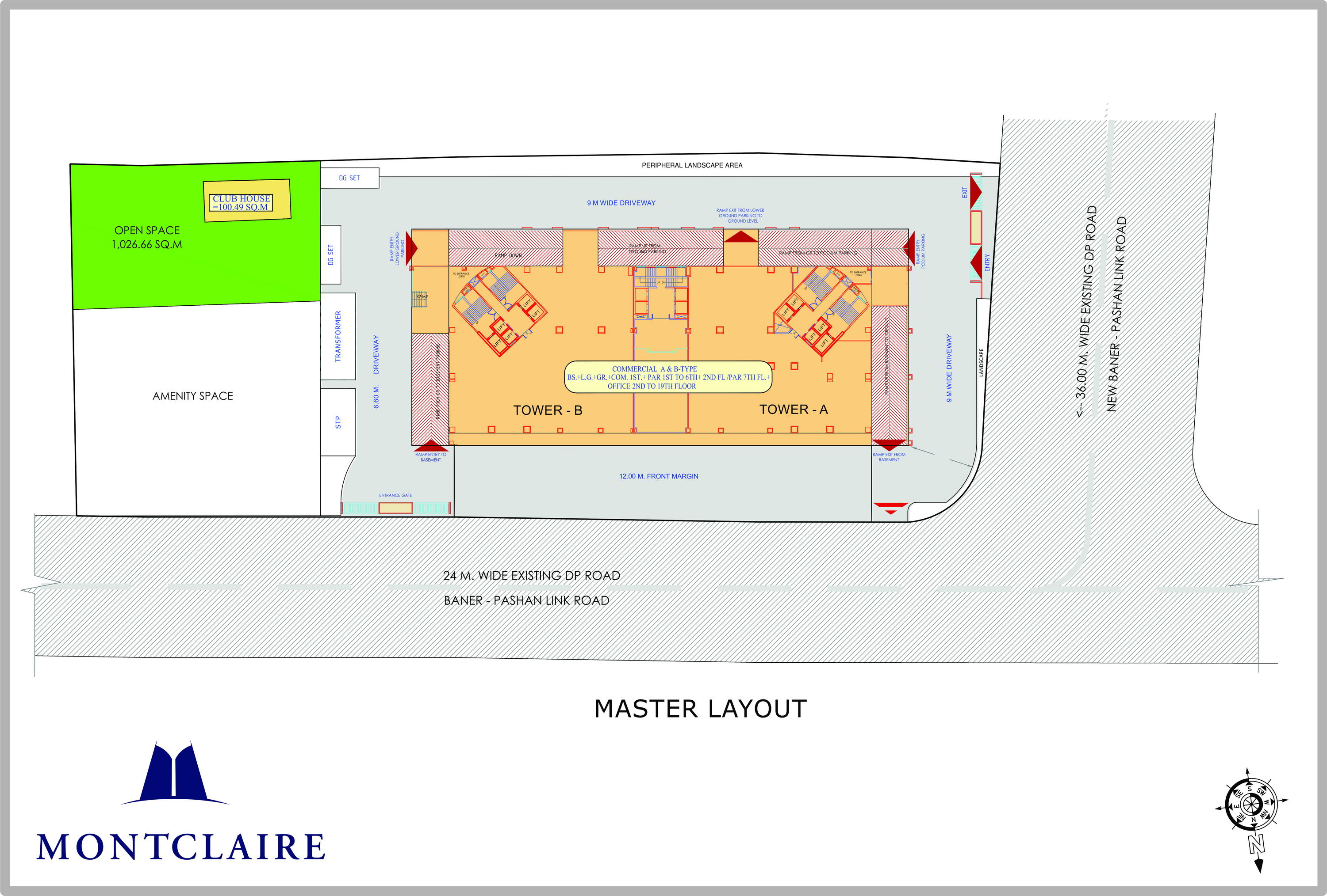 montclaire-office-building-baner-pune-layout | Montclaire